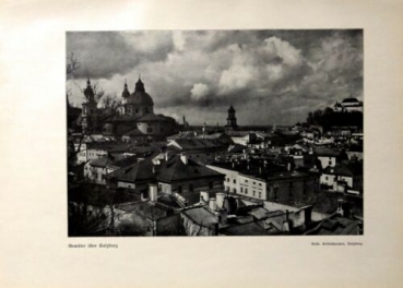1932 - Gewitter über Salzburg, alter Druck